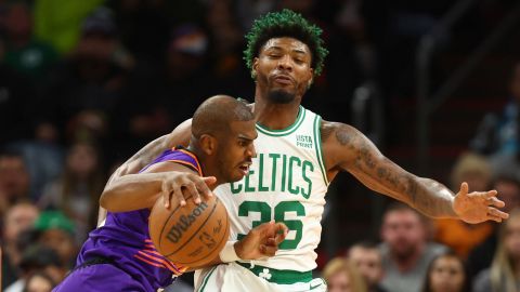 Phoenix Suns guard Chris Paul and Boston Celtics guard Marcus Smart