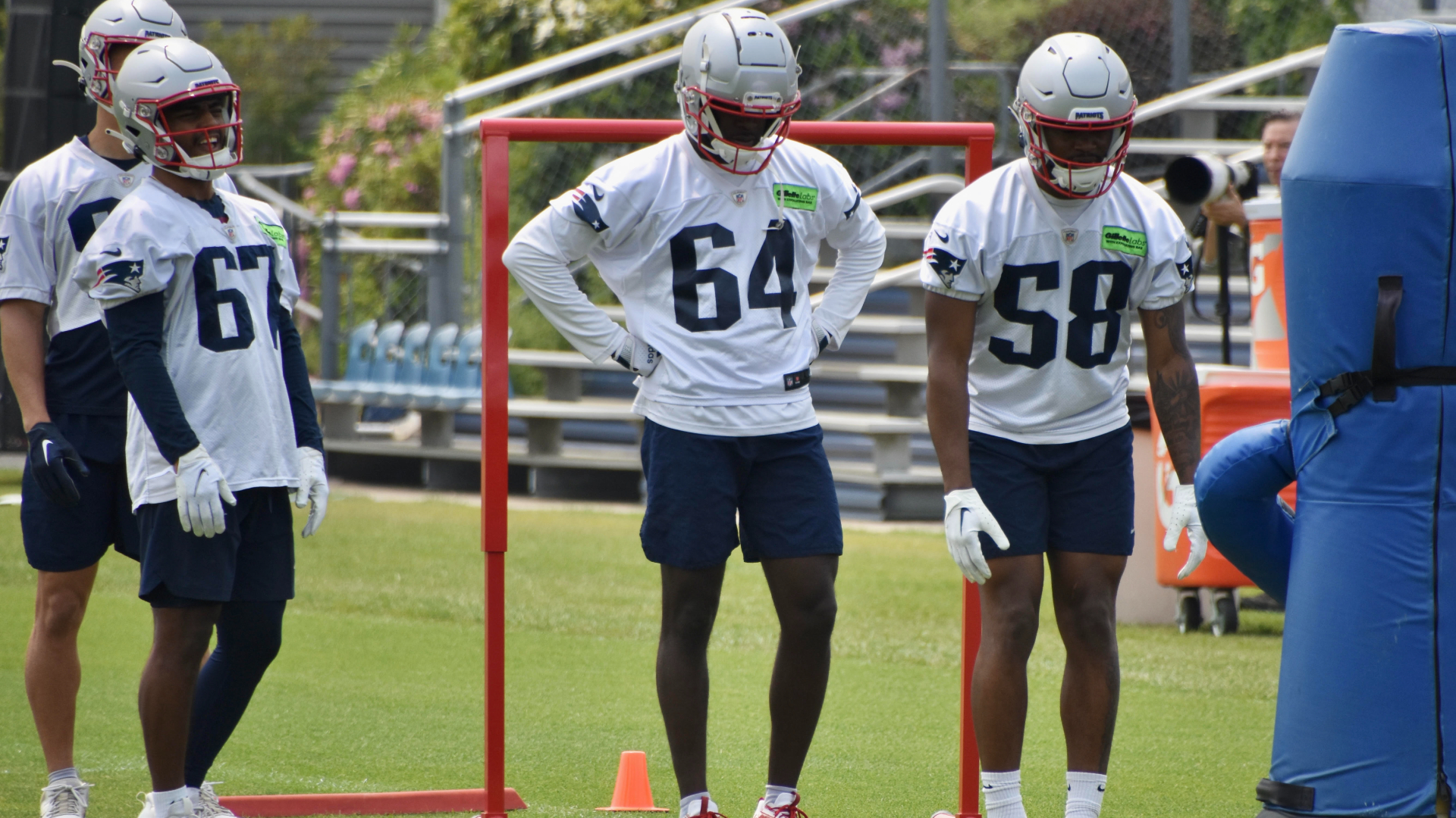 New England Patriots wide receiver Tre Nixon (82) warms uo before