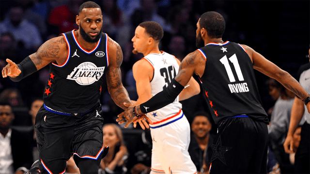 Los Angeles Lakers forward LeBron James and Dllas Mavericks guard Kyrie Irving
