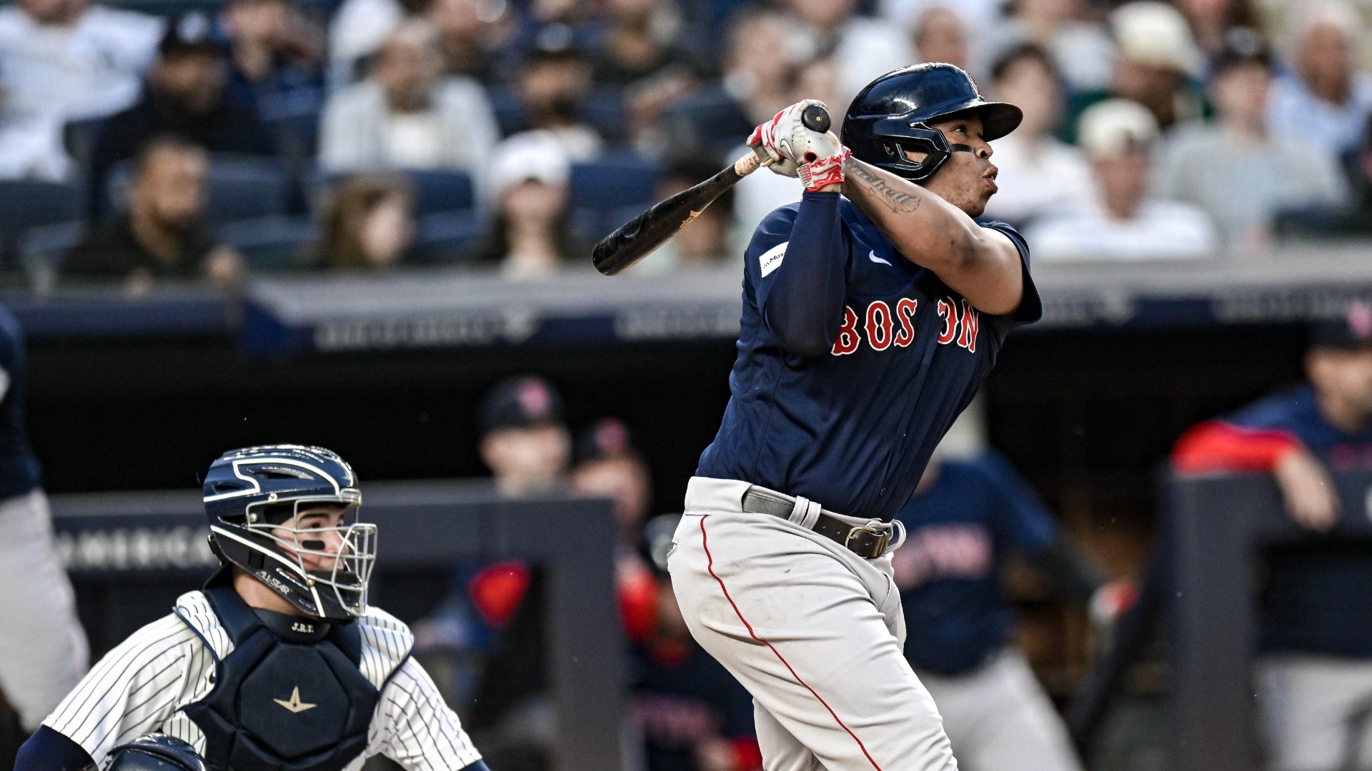 Rafael Devers gets brutally honest on being Gerrit Cole's father