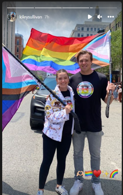 Boston Bruins star McAvoy marches in city's Pride parade