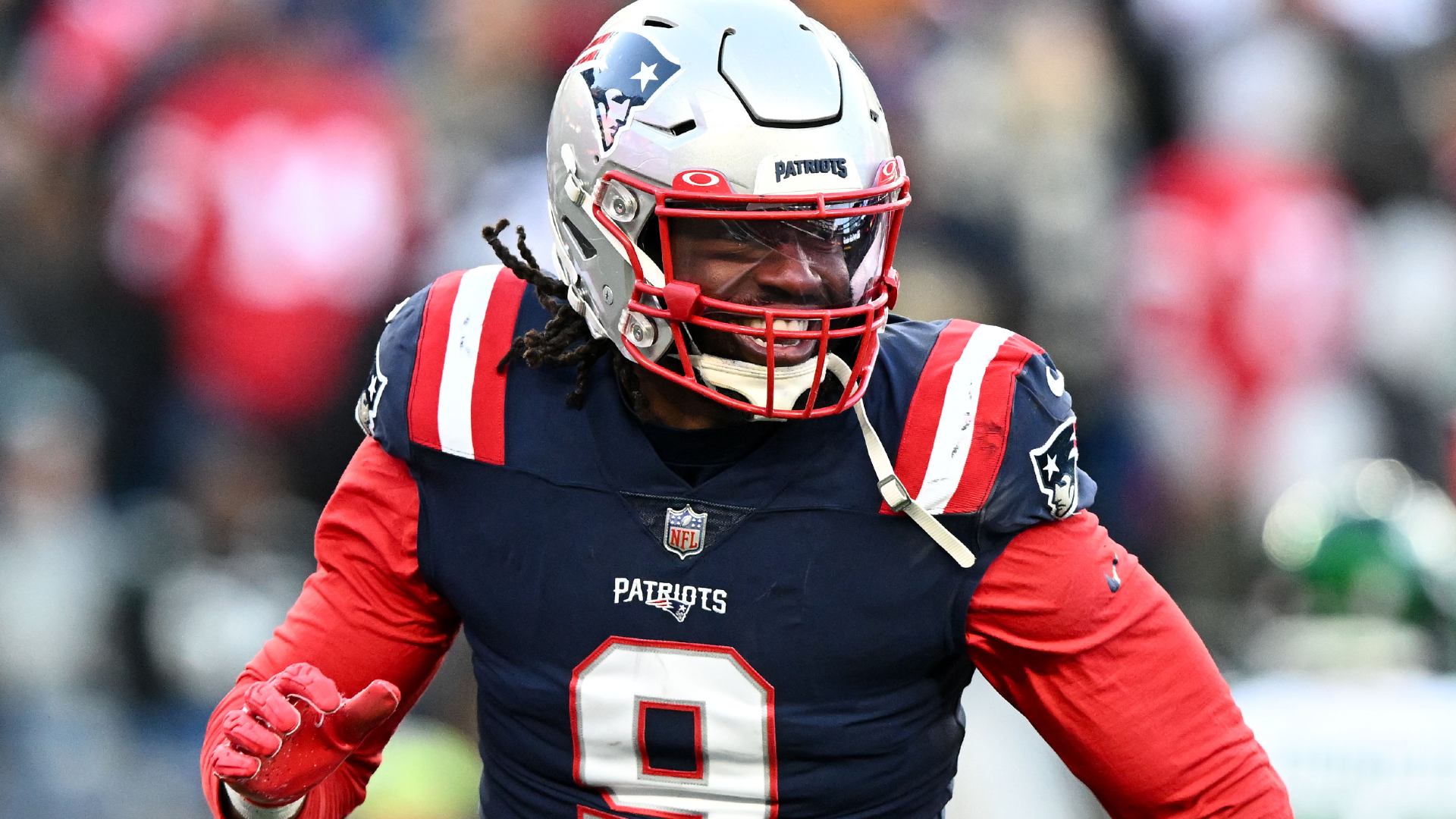 Patriots Matthew Judon carrying a little extra on signature red