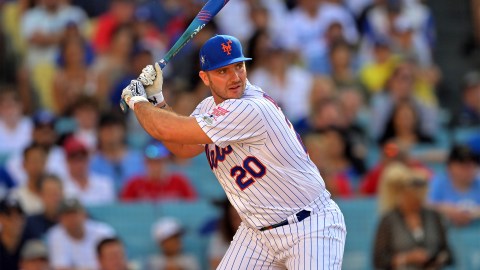 New York Mets first baseman Pete Alonso at the Home Run Derby