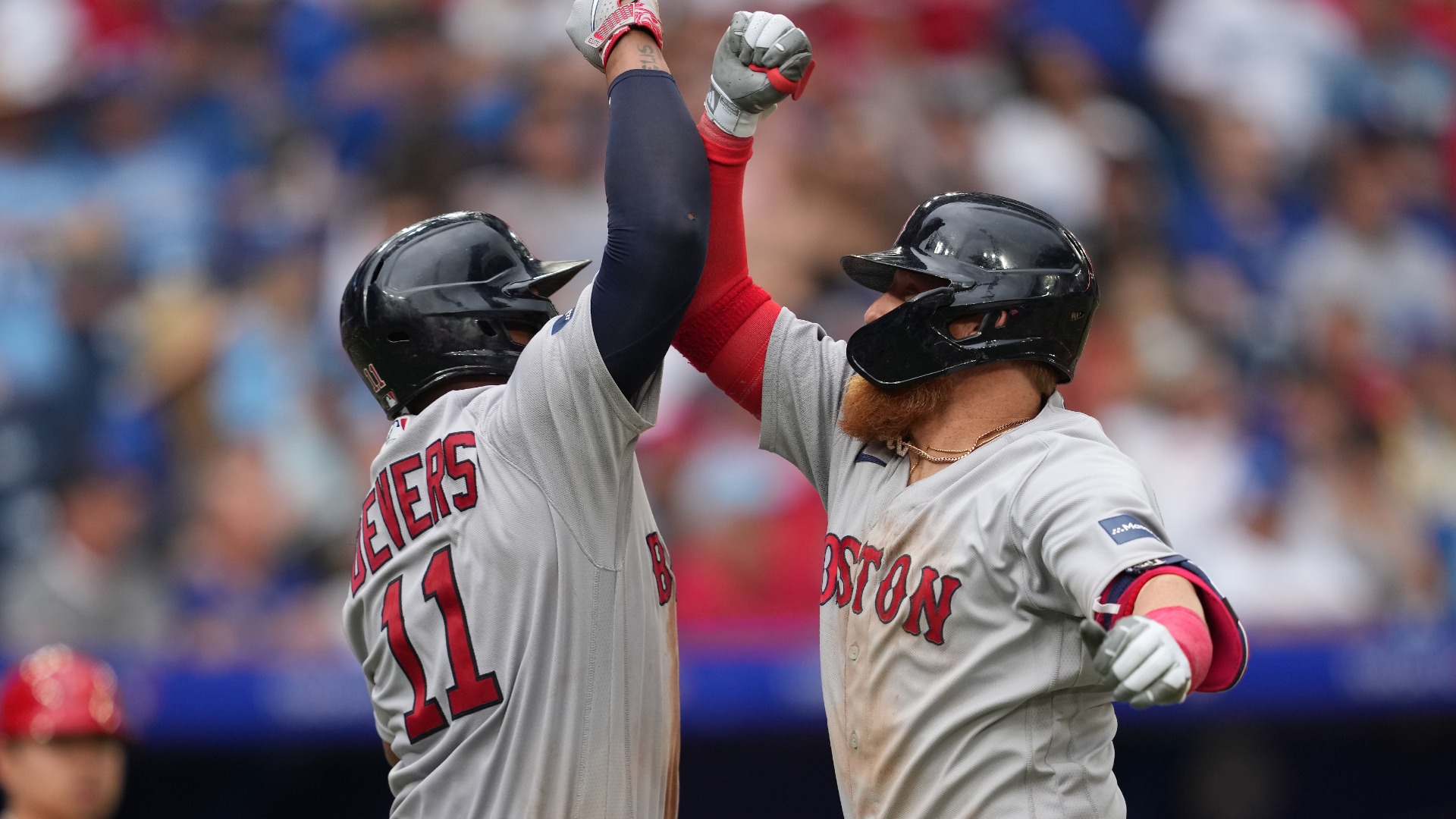 Devers hits 20th home run as Red Sox beat Blue Jays 7-6