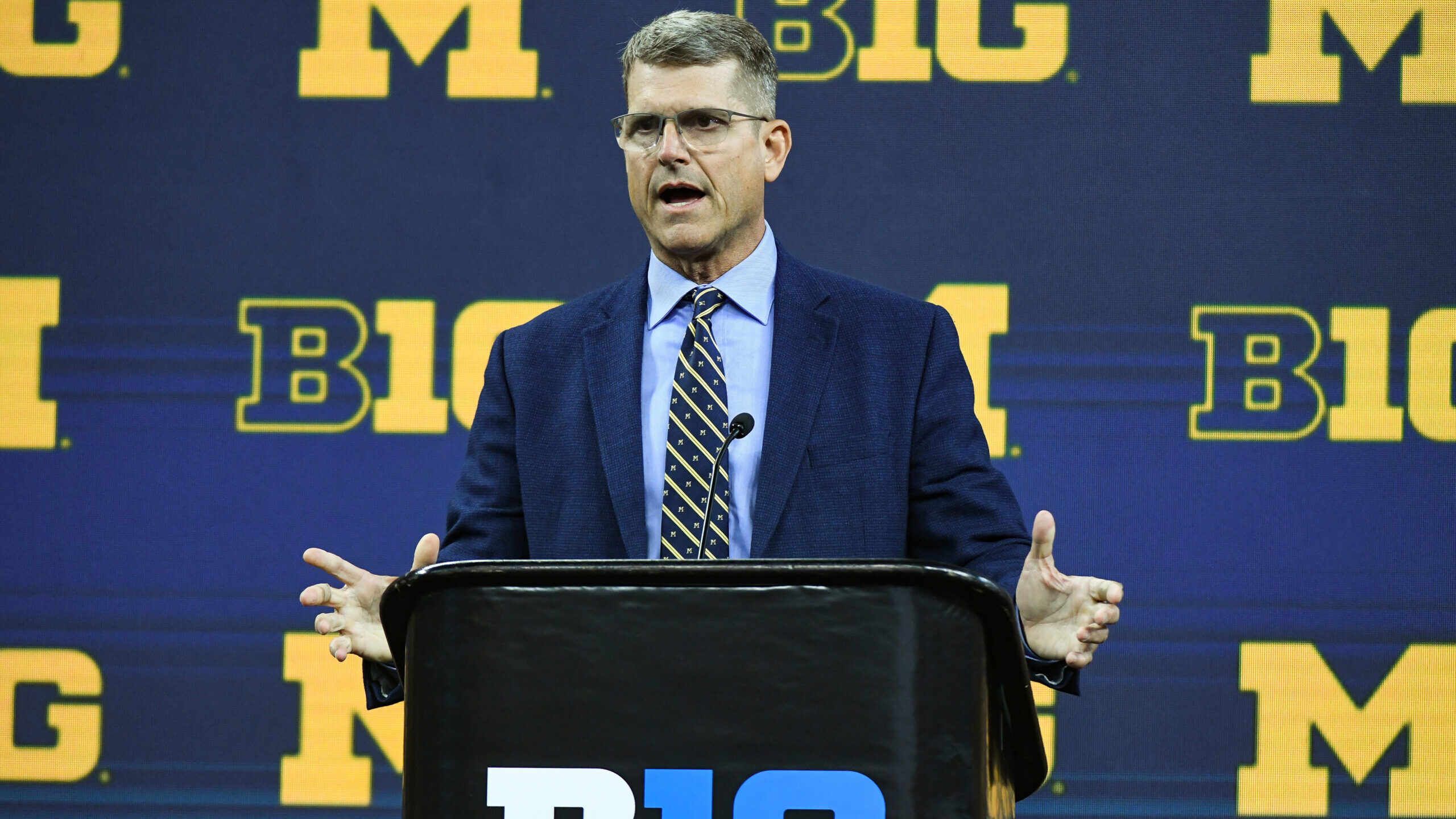 Big 10 Media Days Harbaugh's Suspension and Its Impact