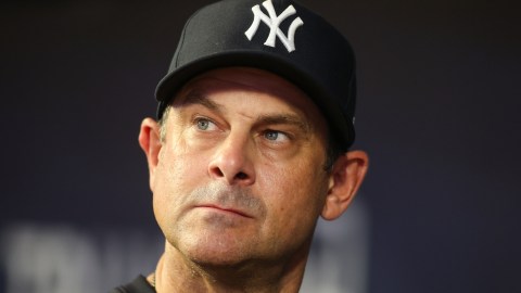 Boston Red Sox's John Smoltz looks on after being taken out by manager  Terry Francona during the fourth inning of a baseball game against the New  York Yankees Thursday, Aug. 6, 2009