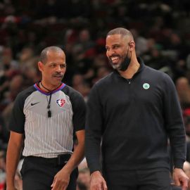 Rockets mascot plays it cool after draining backwards halfcourt