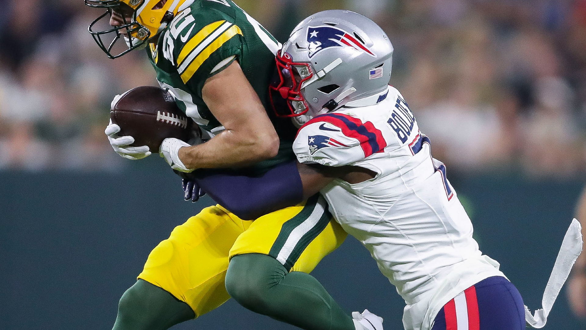 What is Isaiah Bolden condition after injury in Patriots-Packers game?