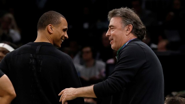 Boston Celtics coach Joe Mazzulla and owner Wyc Grousbeck