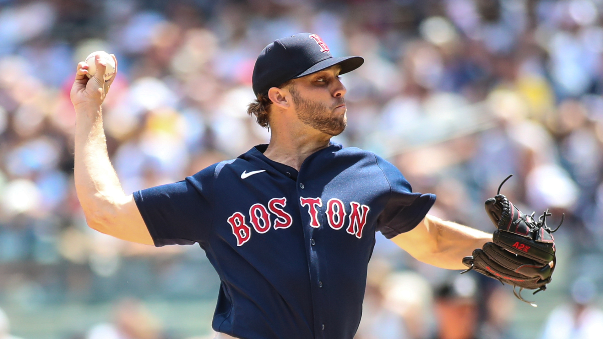 Boston Red Sox starting pitcher Kutter Crawford throws against the Chicago  Cubs during the first inning of a baseball game in Chicago, Sunday, July  16, 2023. (AP Photo/Nam Y. Huh Stock Photo 