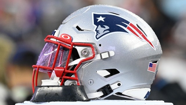A New England Patriots helmet