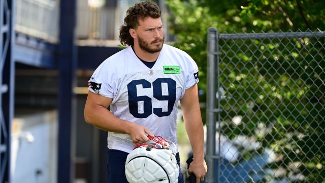 New England Patriots guard Cole Strange