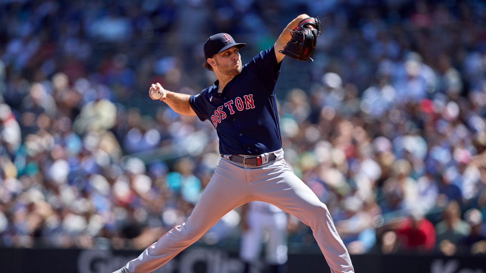 Starting pitcher Kutter Crawford of the Boston Red Sox leaves the