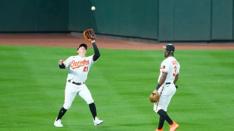 Baltimore Orioles outfielder Austin Hays and shortstop Jorge Mateo