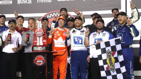 NASCAR Cup Series drivers Brad Keselowski and Chris Buescher