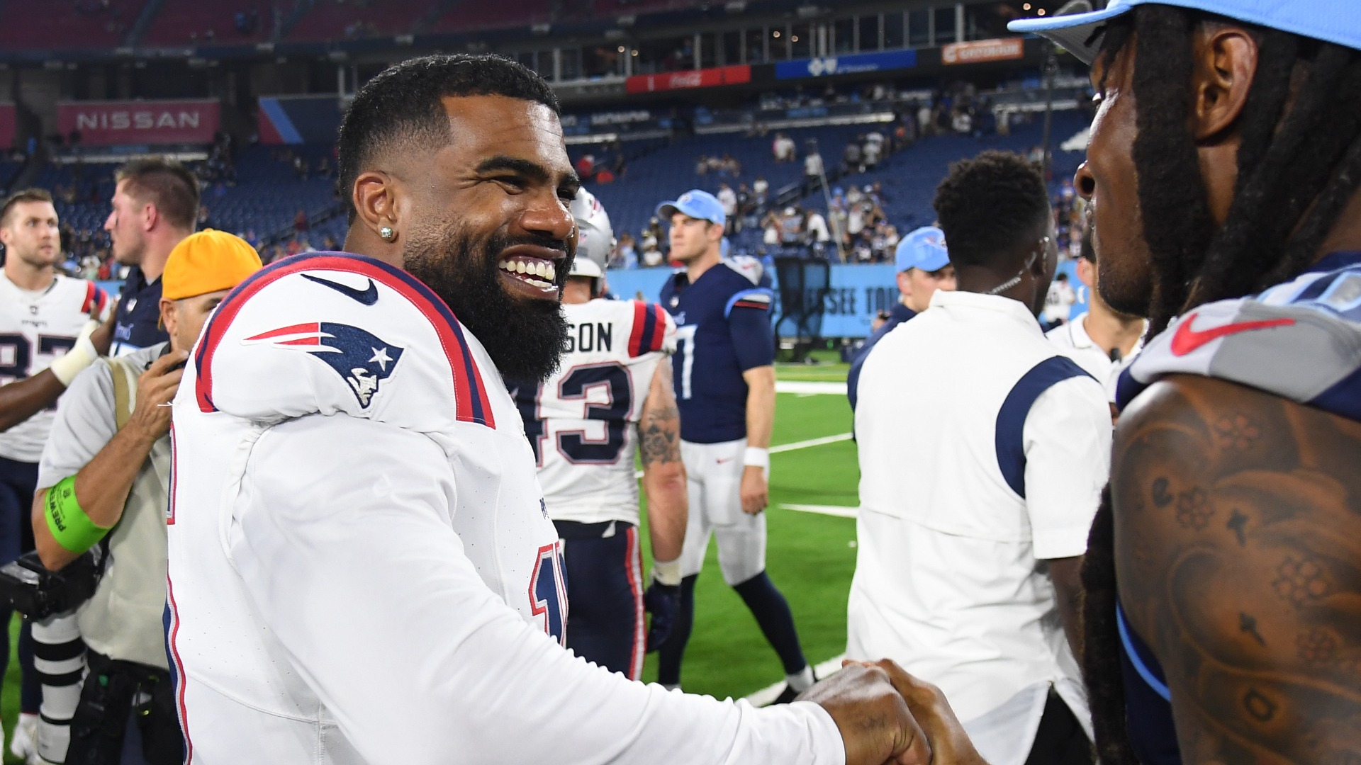 Patriots RB Rhamondre Stevenson Reacts To The Ezekiel Elliott Signing - The  Spun: What's Trending In The Sports World Today