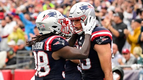 New England Patriots wide receiver Kristian Wilkerson (17) walks off the  field following an NFL football game against the Jacksonville Jaguars,  Sunday, Jan. 2, 2022, in Foxborough, Mass. (AP Photo/Stew Milne Stock