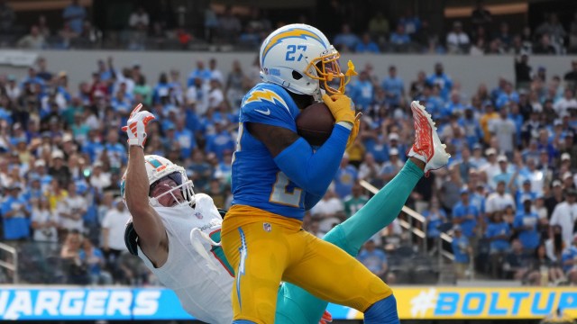 Joshua Kelley White Los Angeles Chargers Game-Used #25 Jersey vs