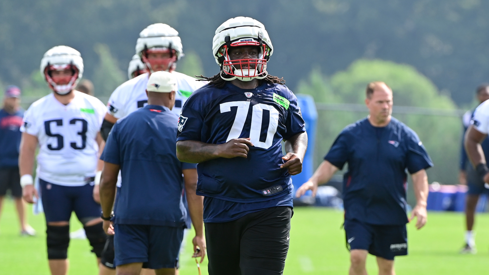 Patriots defender Davon Godchaux has his high school number