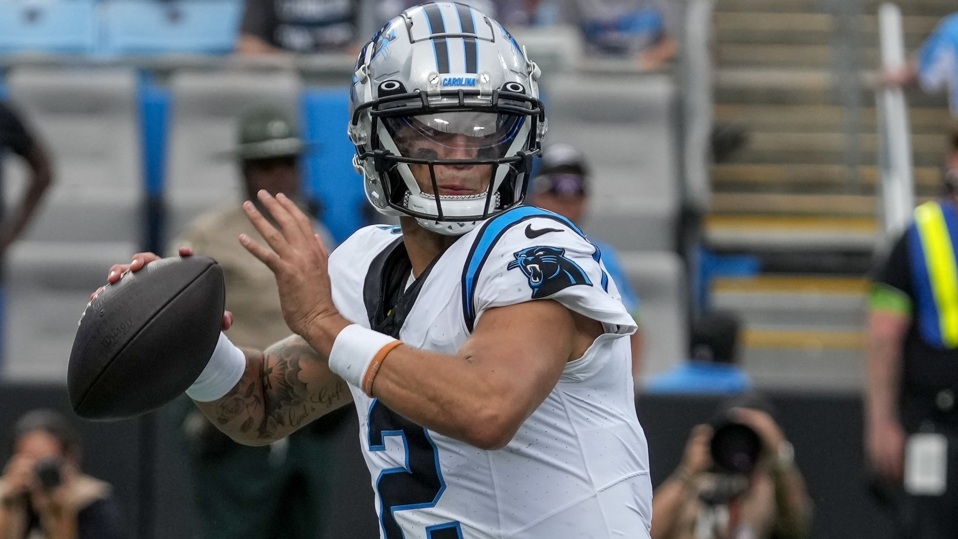 Panthers QB Matt Corral talks trades, injuries and that post