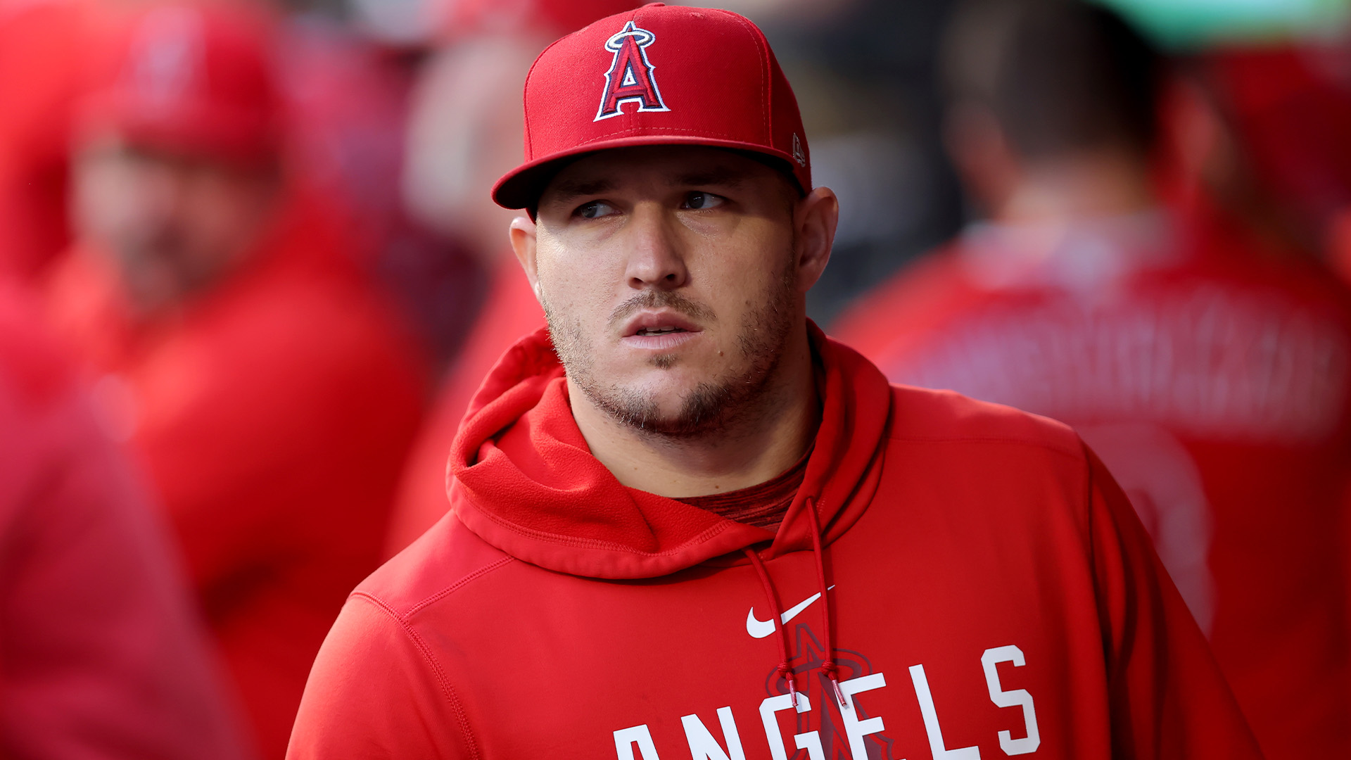 Download Mike Trout Red Jersey Wallpaper