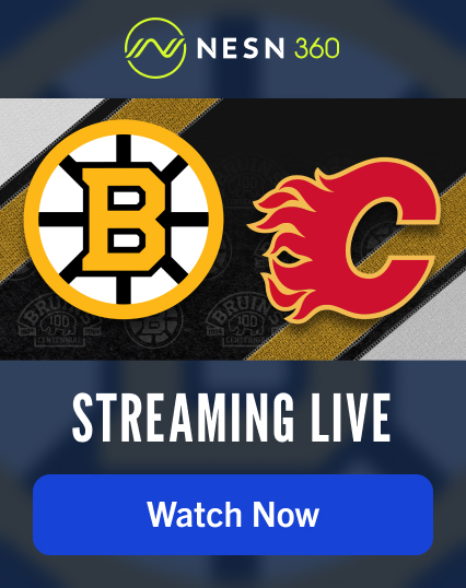 Boston Bruins at Calgary Flames gameday matchup graphic