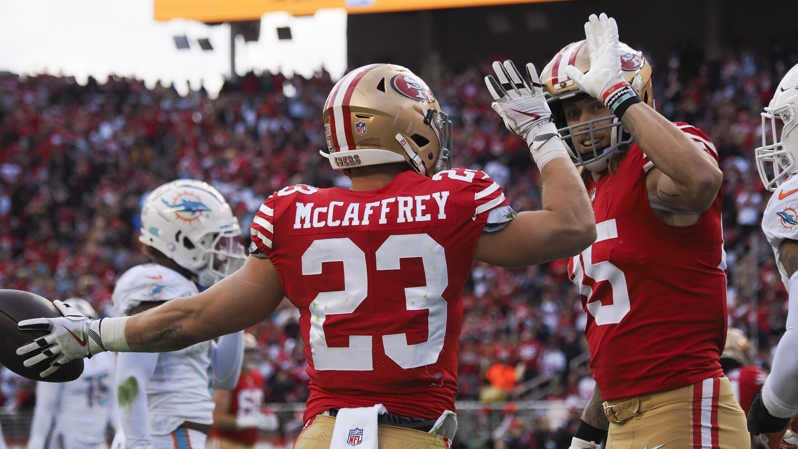 49ers vs. Giants props, odds, best bets, AI predictions, TNF picks:  Christian McCaffrey goes over 78.5 yards 