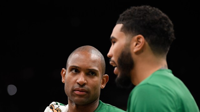 Boston Celtics teammates Al Horford and Jayson Tatum