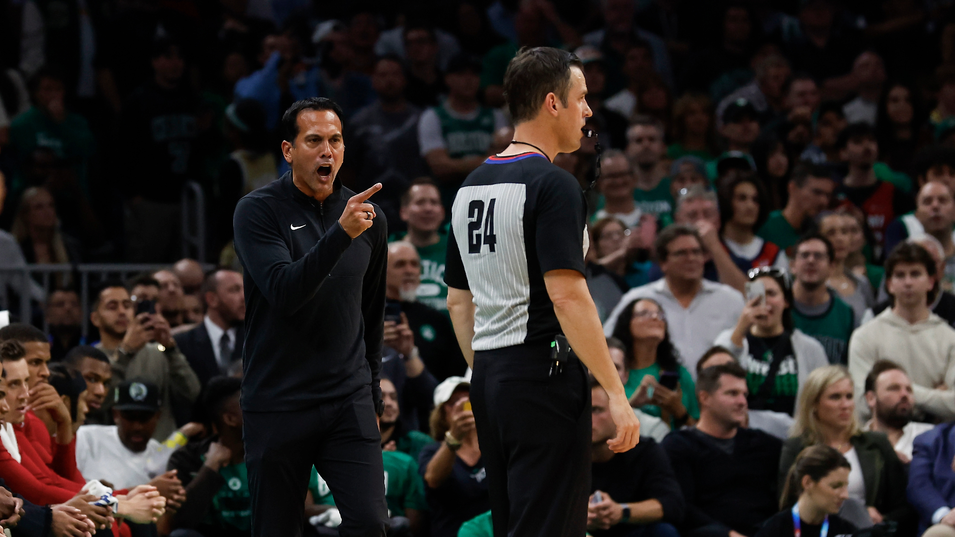 Heat Coach Erik Spoelstra Questions Officials After Loss To Celtics