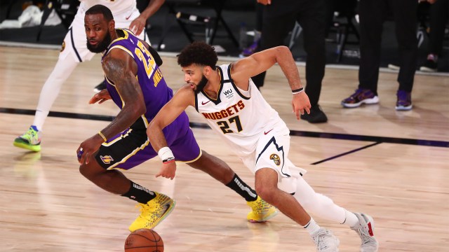 Los Angeles Lakers forward LeBron James and Denver Nuggets guard Jamal Murray