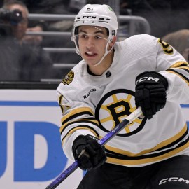 Boston Bruins forward Matthew Poitras