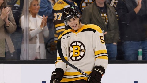 Boston Bruins center Matthew Poitras