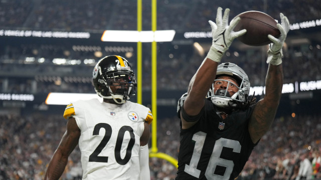 Las Vegas Raiders wide receiver Jakobi Meyers (16) is seen during