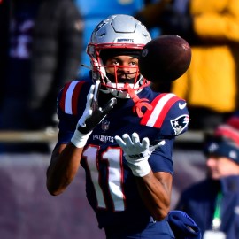 New England Patriots safety Kyle Dugger (23) during the first half an NFL  football game against the Miami Dolphins, Sunday, Sept. 12, 2021, in  Foxborough, Mass. (AP Photo/Stew Milne Stock Photo - Alamy