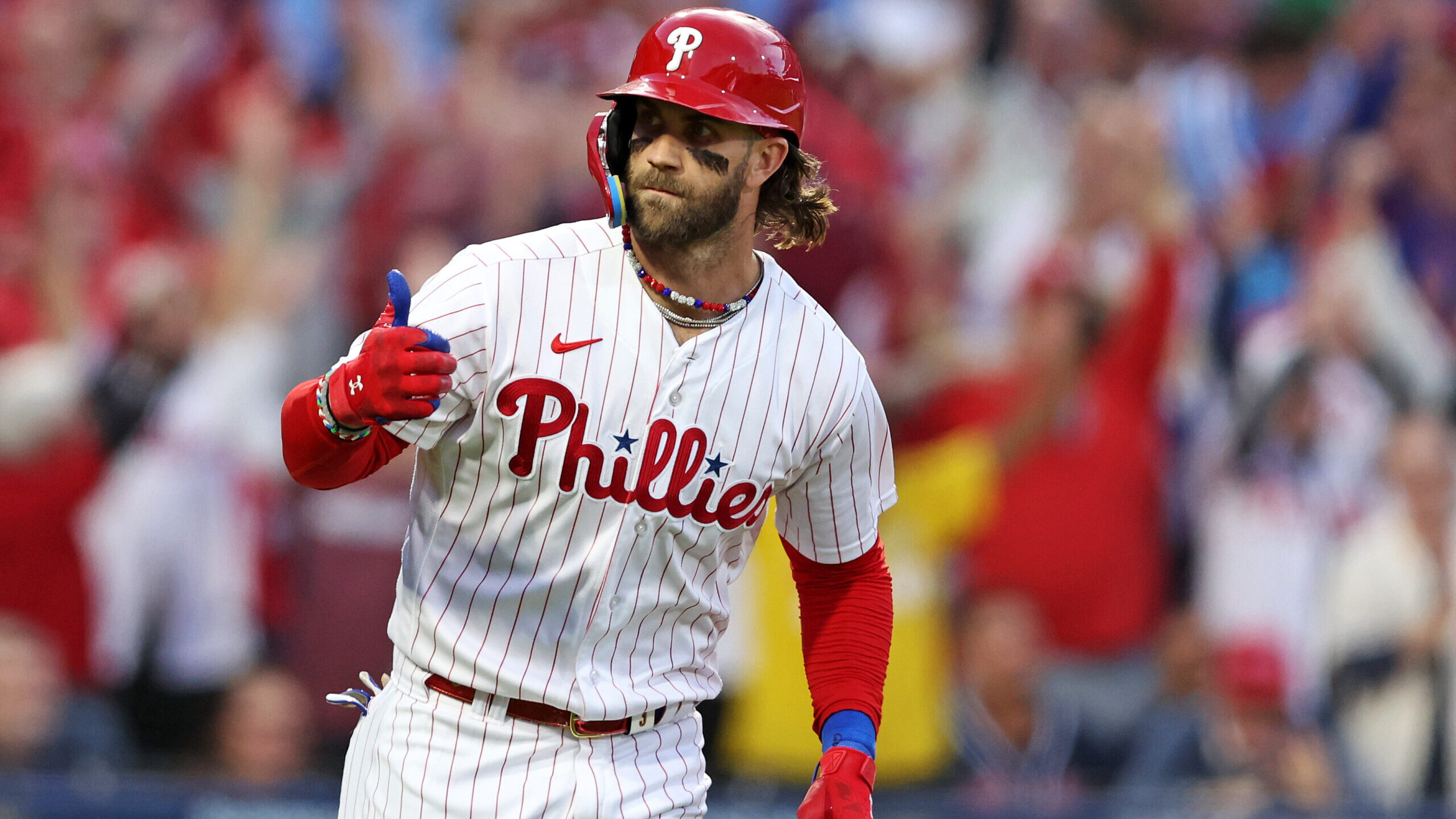 Bryce Harper to play first base this week; Christian Pache injury update.