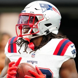 New England Patriots running back Rhamondre Stevenson