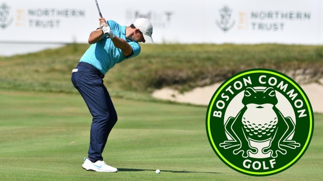 Rory McIlroy and the Boston Common Golf logo