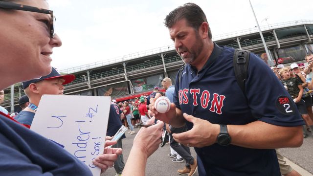 Boston Red Sox catching coach Jason Varitek