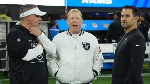 Las Vegas Raiders owner Mark Davis, former head coach Josh McDaniels and former executive Dave Ziegler