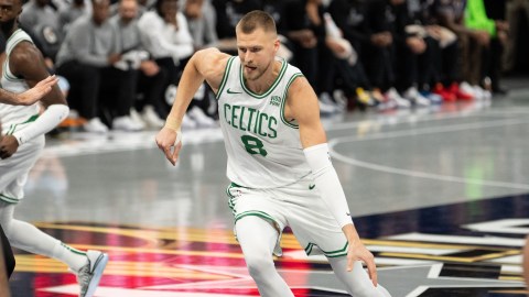 Boston Celtics forward Kristaps Porzingis