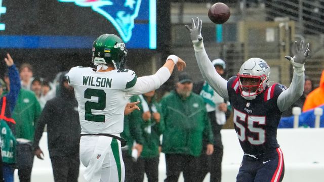 New York Jets quarterback Zach Wilson and New England Patriots linebacker Josh Uche
