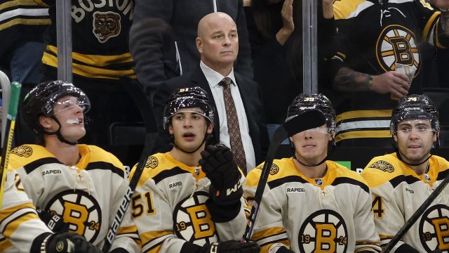 Boston Bruins head coach Jim Montgomery