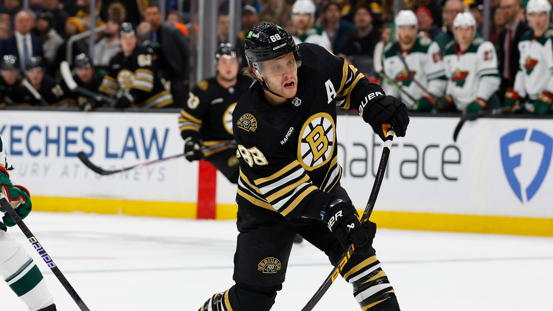 Watch Bruins' David Pastrnak Score Two First Period Goals Vs. Wild