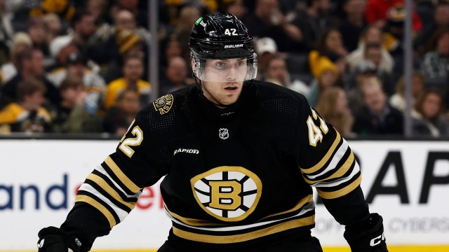 Boston Bruins forward Georgii Merkulov