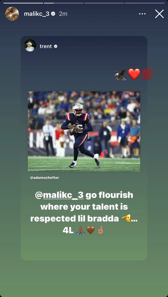Former New England Patriots quarterback Malik Cunningham