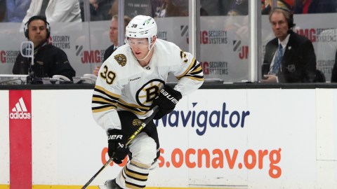Boston Bruins forward Morgan Geekie