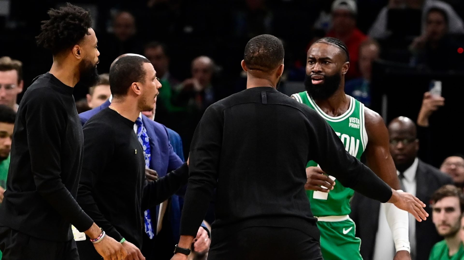 Celtics' Joe Mazzulla Disputes Pool Report On Jaylen Brown's Ejection