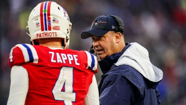 New England Patriots quarterback Bailey Zappe and Ohio State offensive coordinator Bill O'Brien