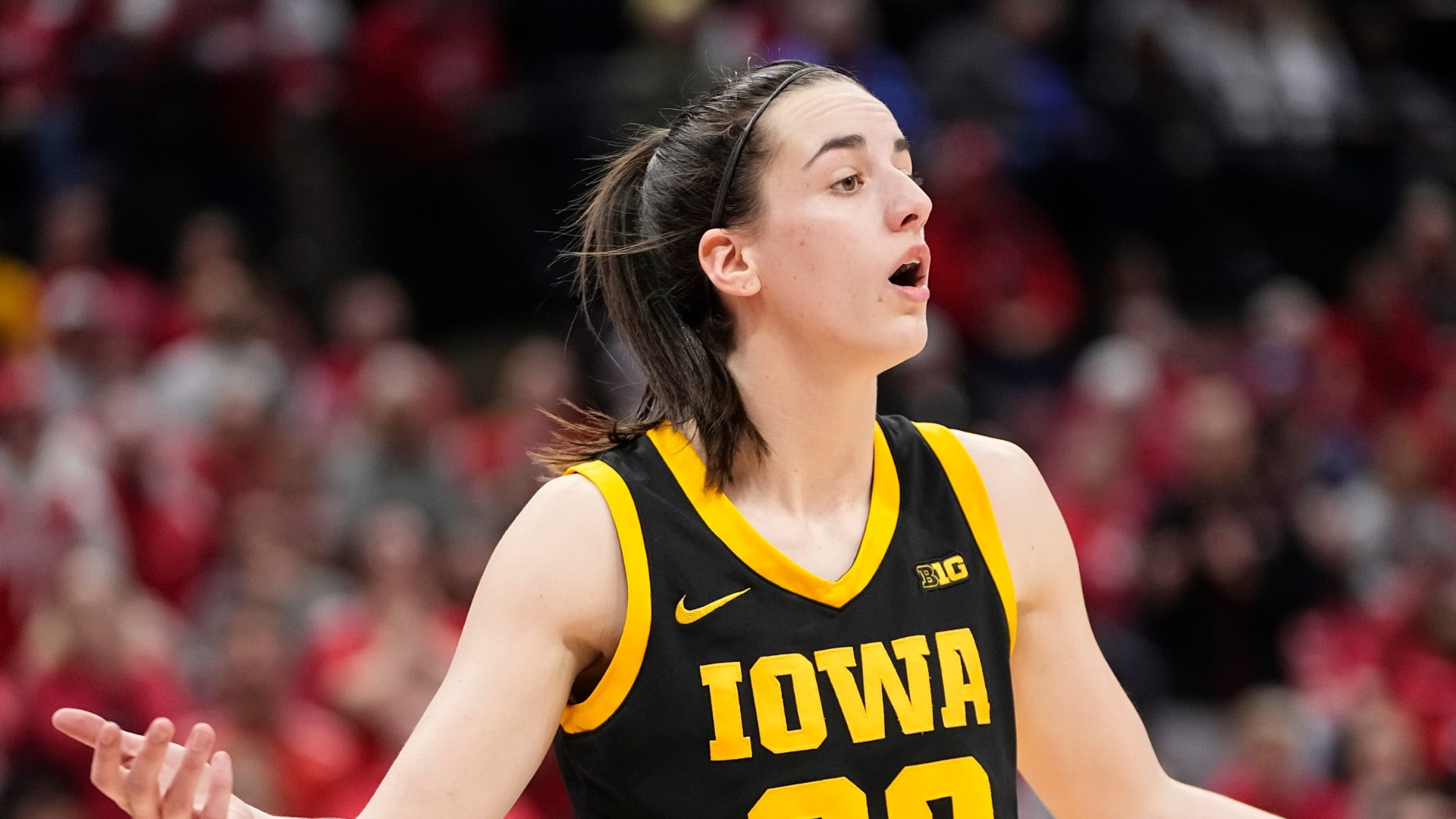 Iowa's Caitlin Clark Avoids Injury After Colliding With Court-Storming Fan