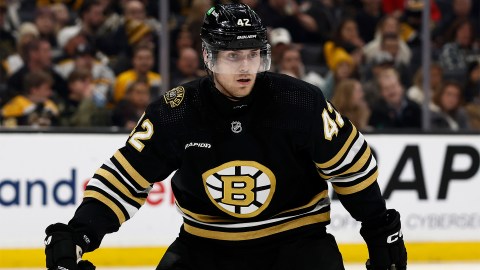 Boston Bruins forward Georgii Merkulov